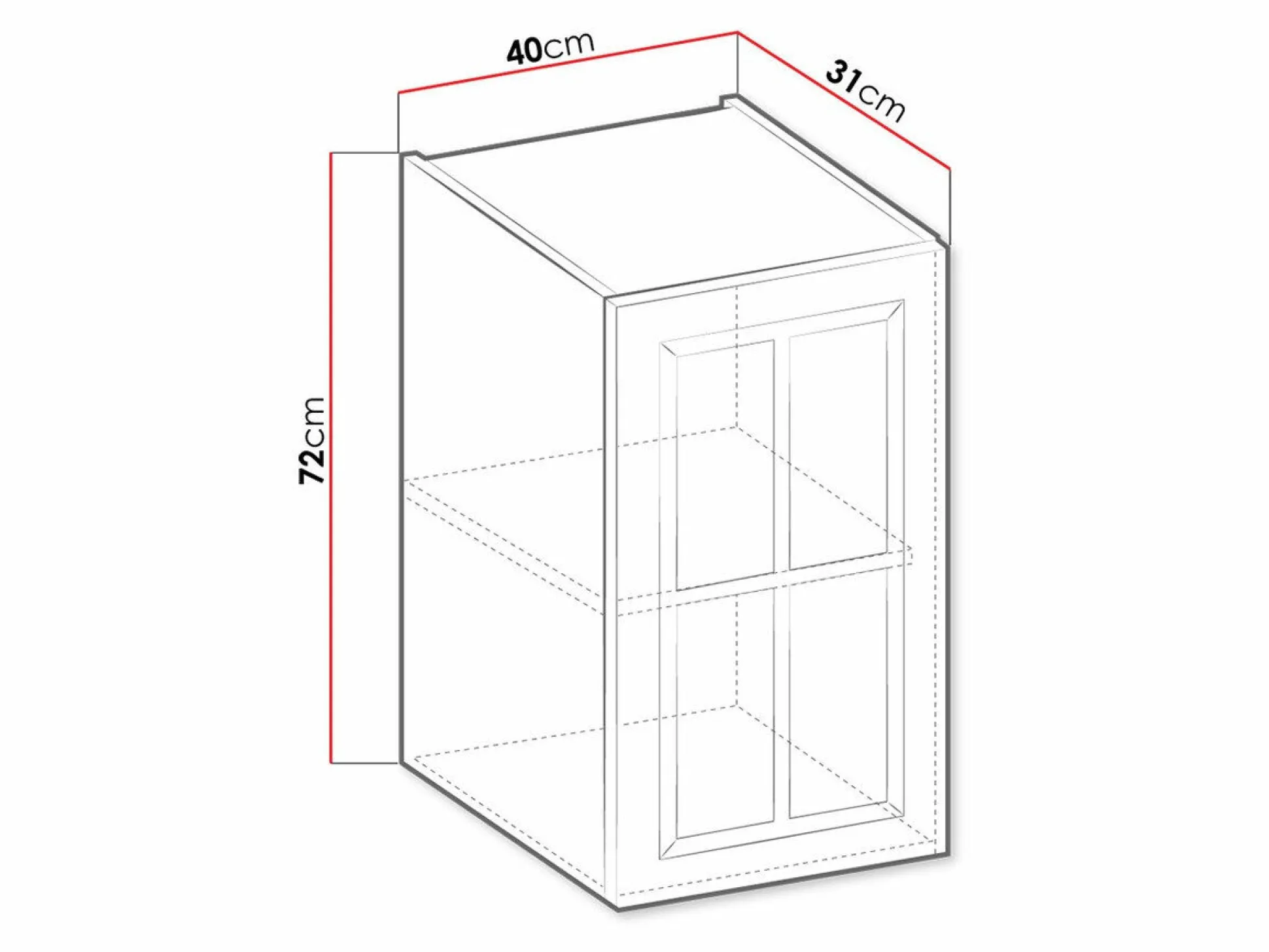 Modulvægskab Retro Grey 128
