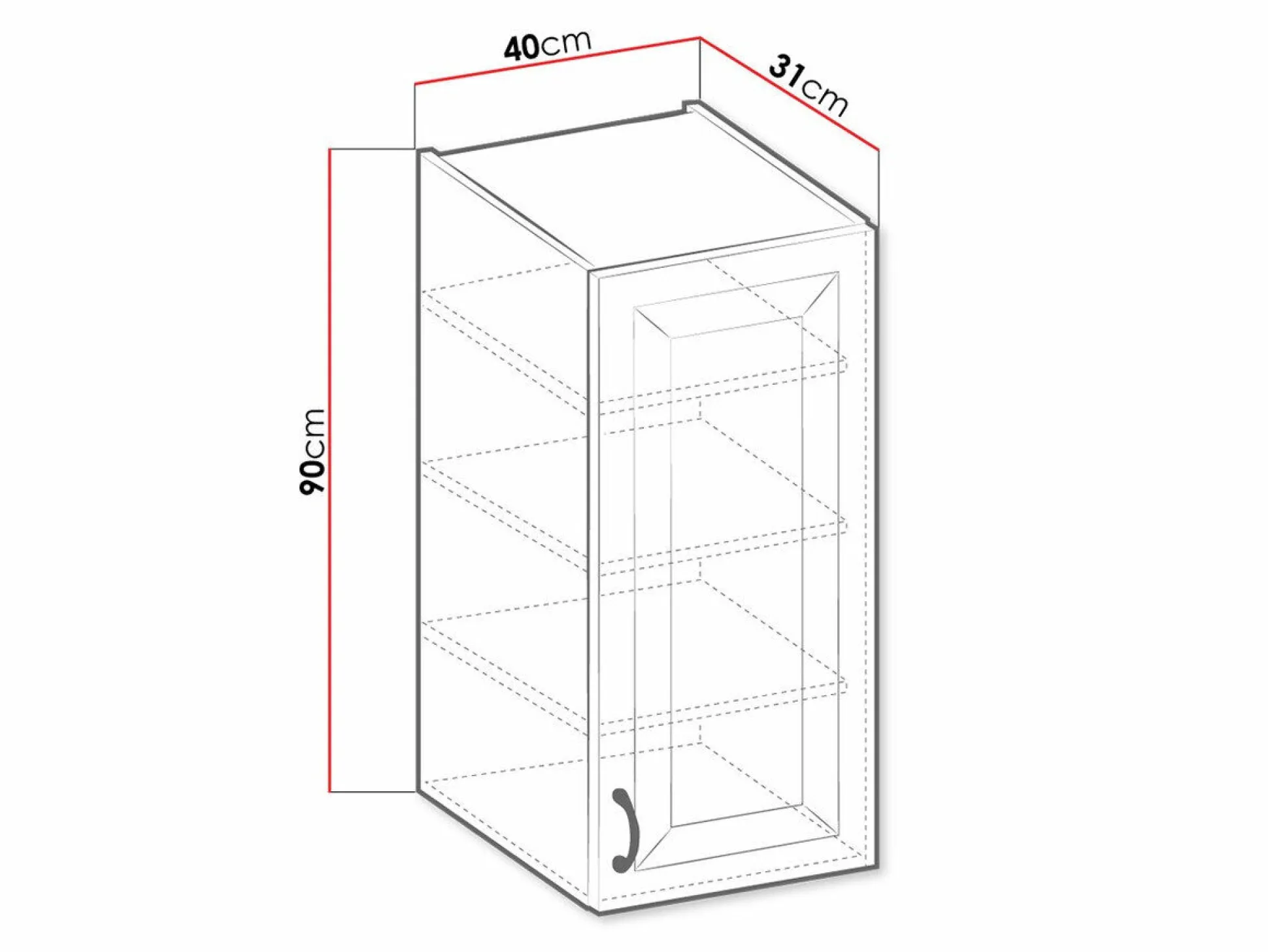 Modulvægskab Retro Grey 127