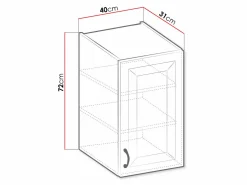 Modulvægskab Retro White 126