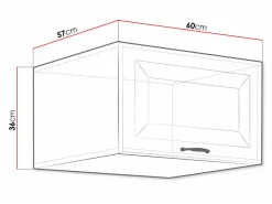 Modulvægskab Retro White 138