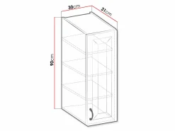 Modulvægskab Retro White 124