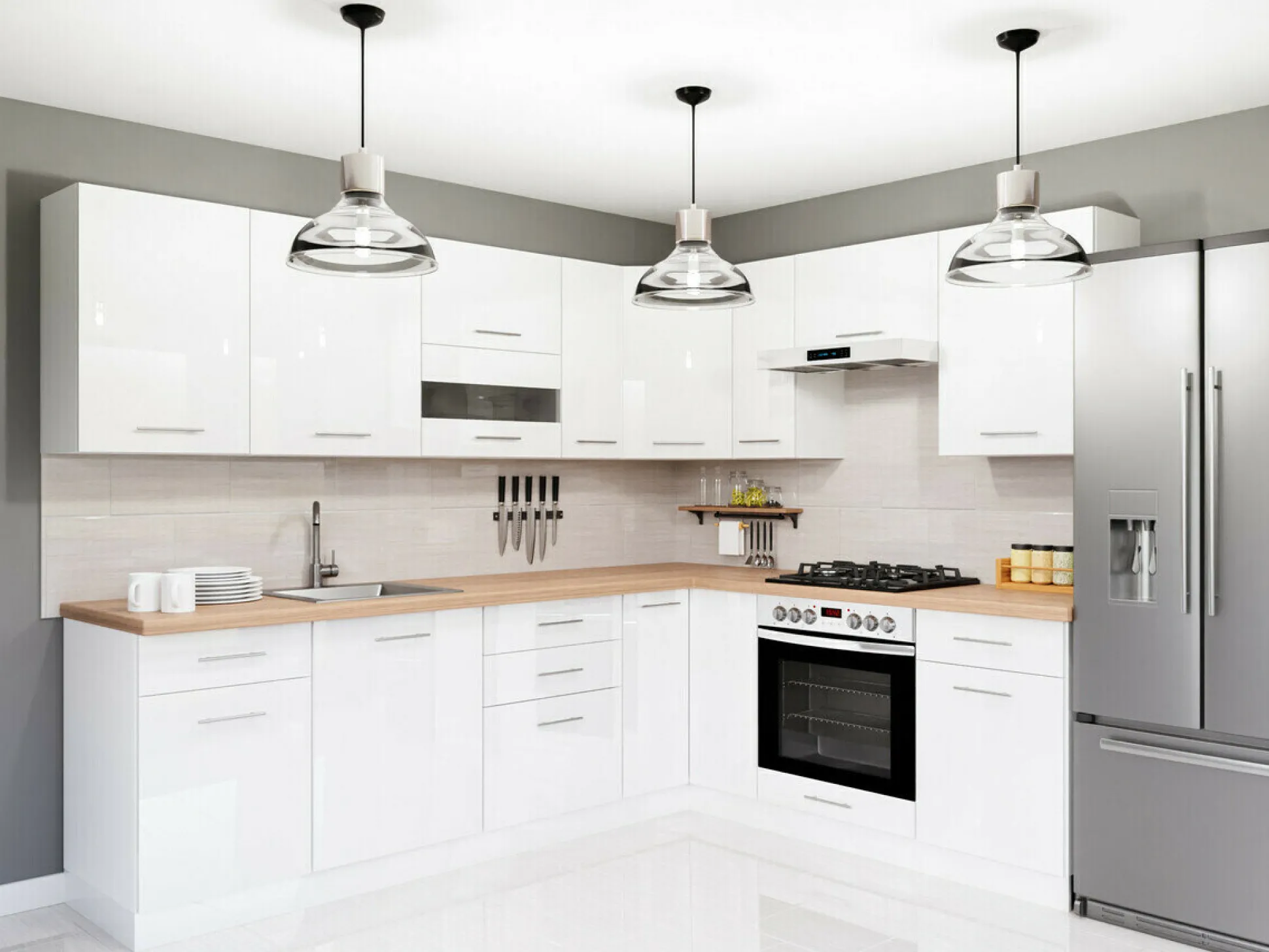 Modulvægskab Tiffa White 126