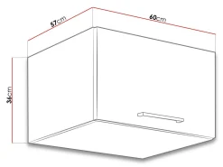 Modulvægskab Wood Grey 124