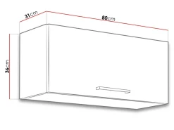 Modulvægskab Wood White 131