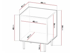 Natbordssæt Charlotte 172 (Hvid + Sort)