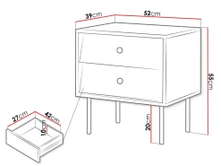 Natbordssæt Feletri 106 (Hvid)
