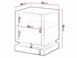 Natbordssæt Linar (Hvid + Glansfuld hvid)