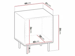 Natbordssæt Lorelbo 102 (Hvid + Sort)
