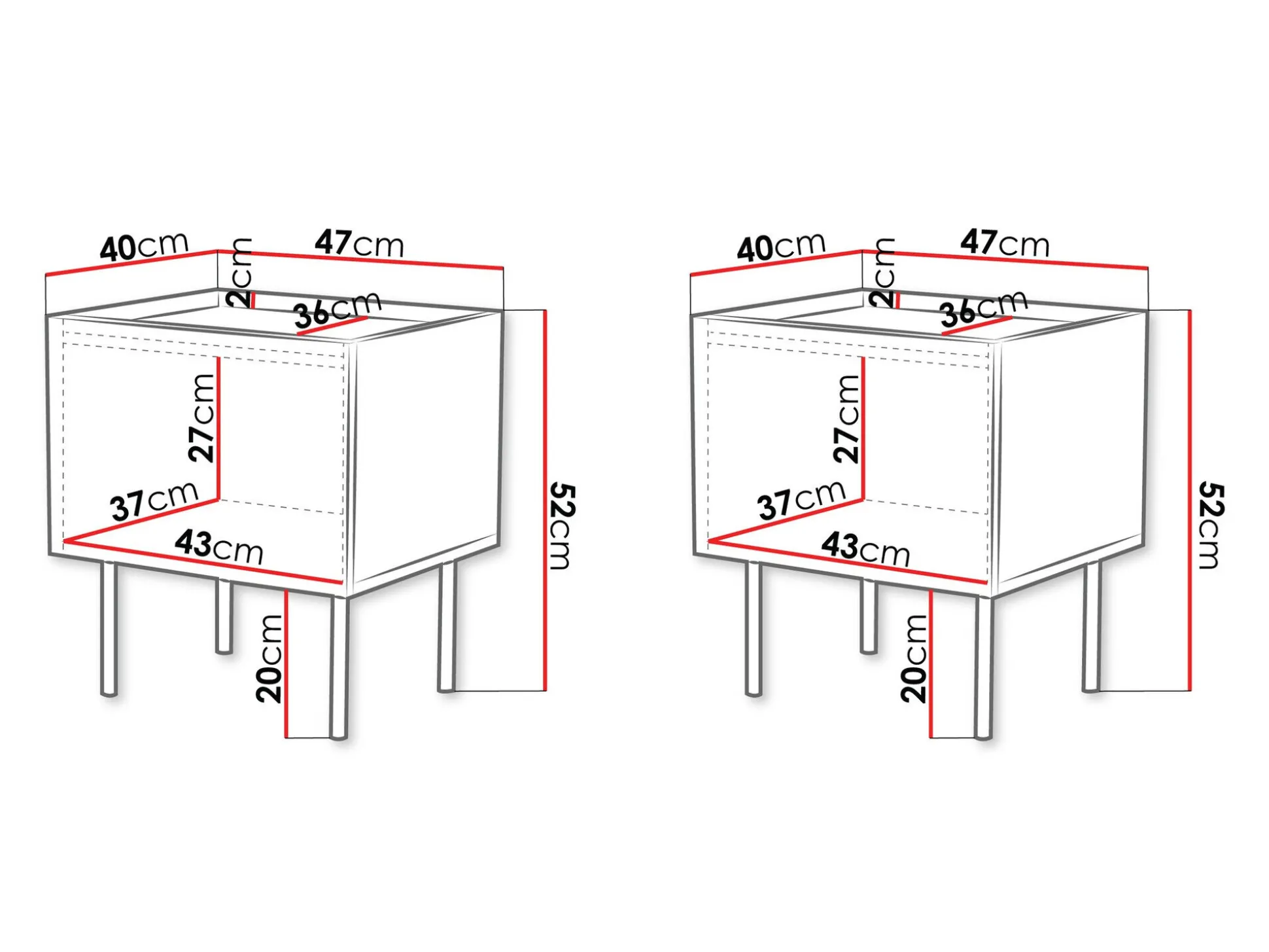 Natbordssæt Sillen (Hvid)