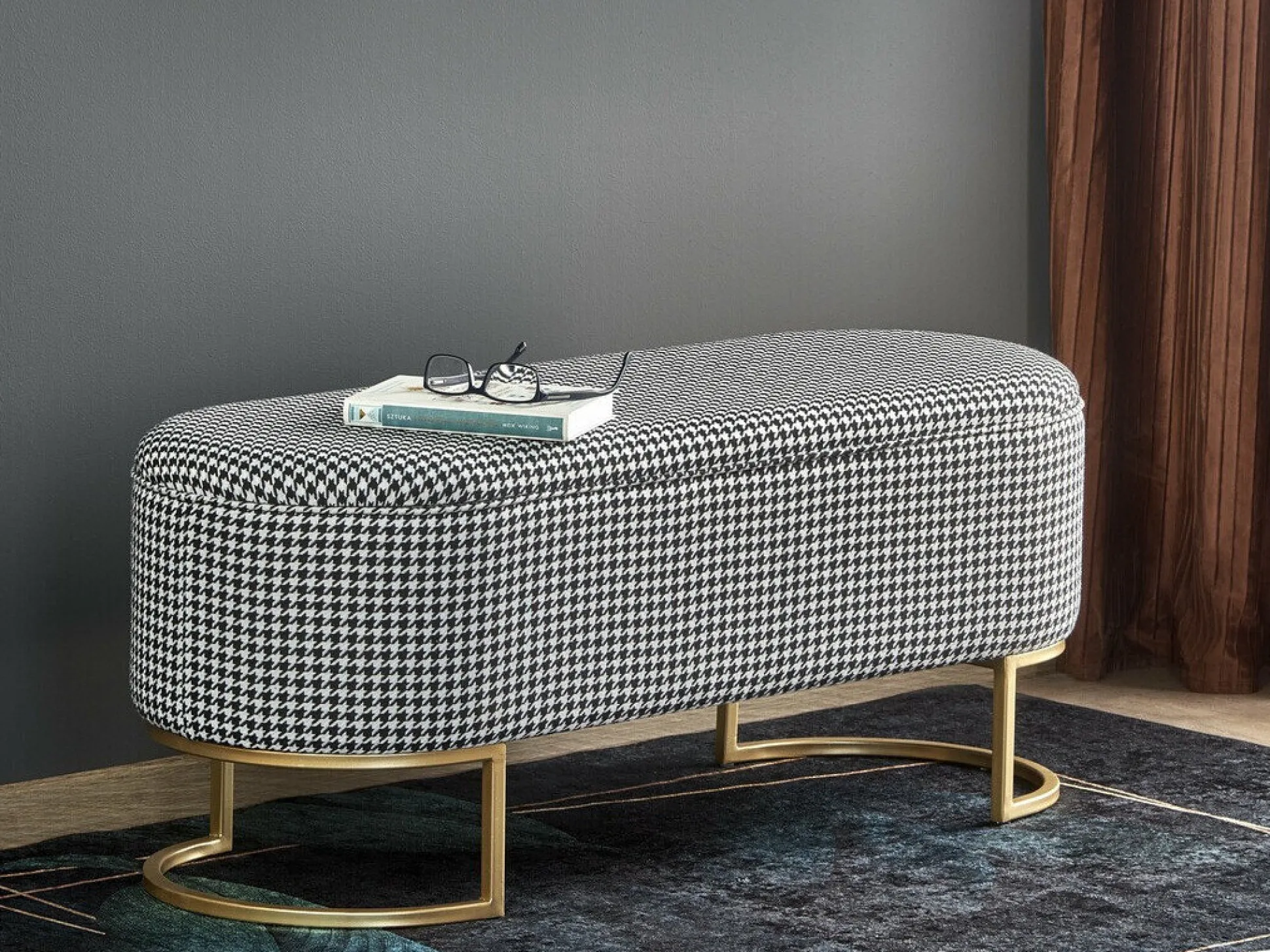 Polstret bænk Houston 1496