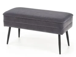 Polstret bænk Houston 1255 (Grå + Sort)