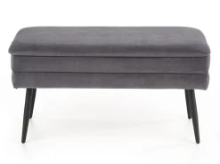 Polstret bænk Houston 1255 (Grå + Sort)