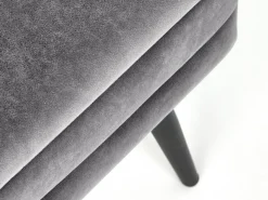 Polstret bænk Houston 1255 (Grå + Sort)