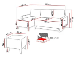 Polstret møbelsæt Etrmoru 137