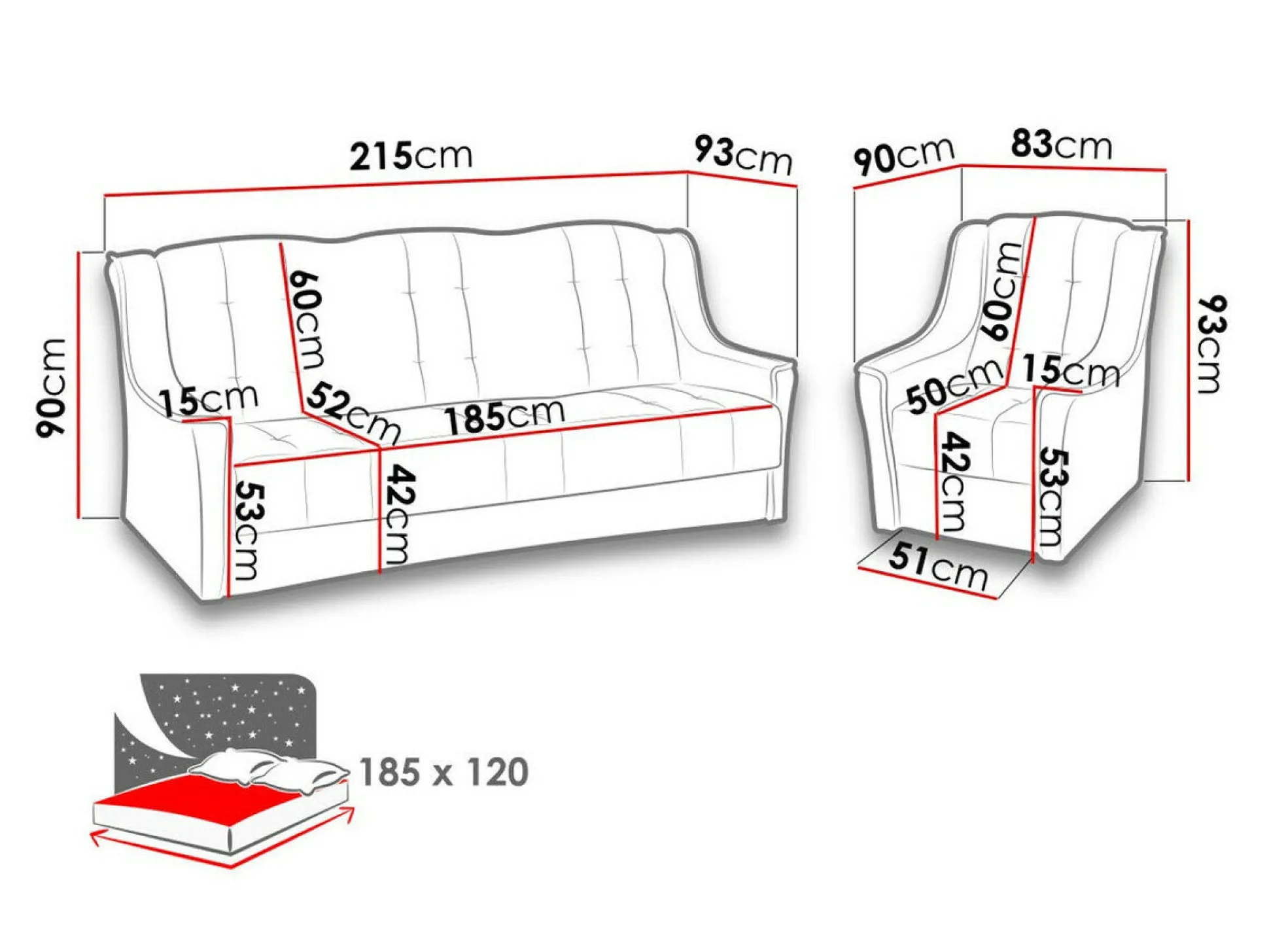 Polstret møbelsæt Providence 110 (Ibiza 04 + Ibiza 03)