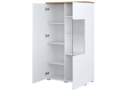 Reol Baletu 108 (Hvid + Egetræ)