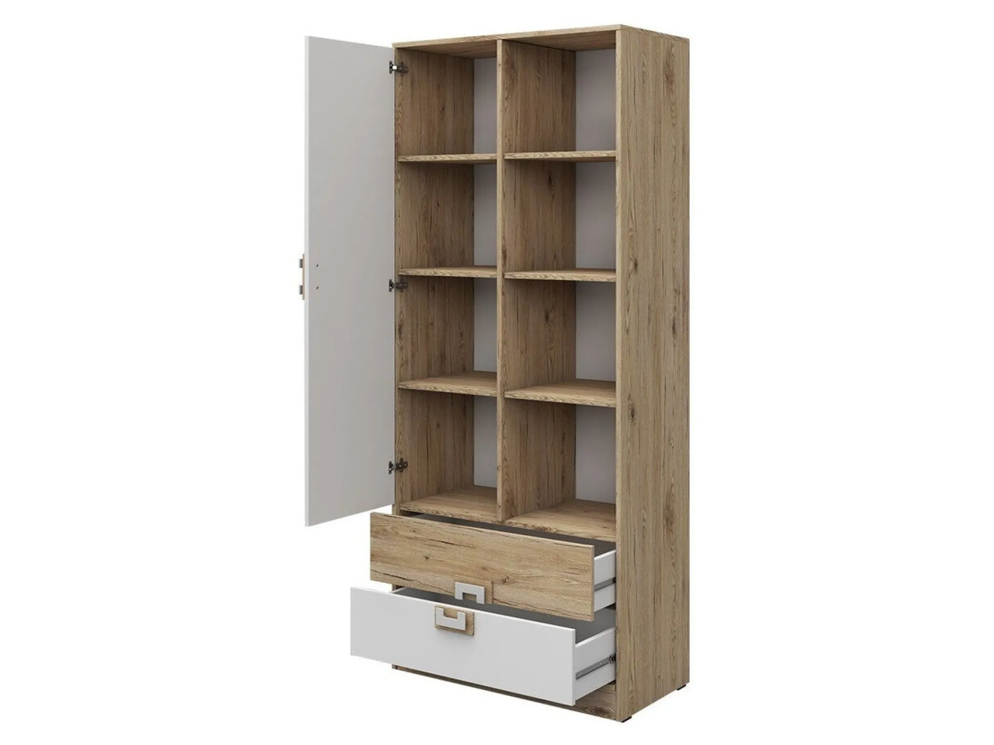 Reol Balvire 105 (Lys eg + Hvid)