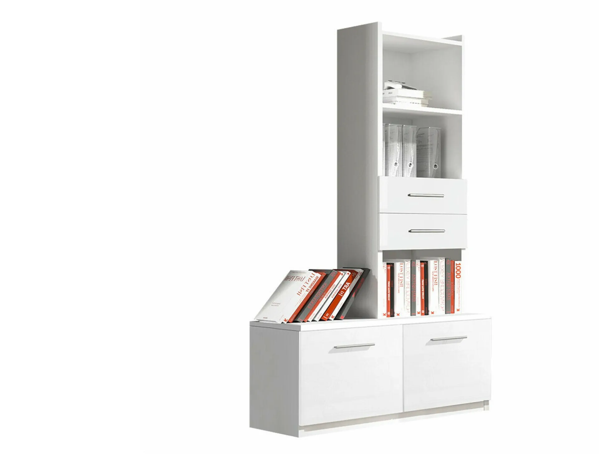 Reol Campus (Hvid + Glansfuld hvid)