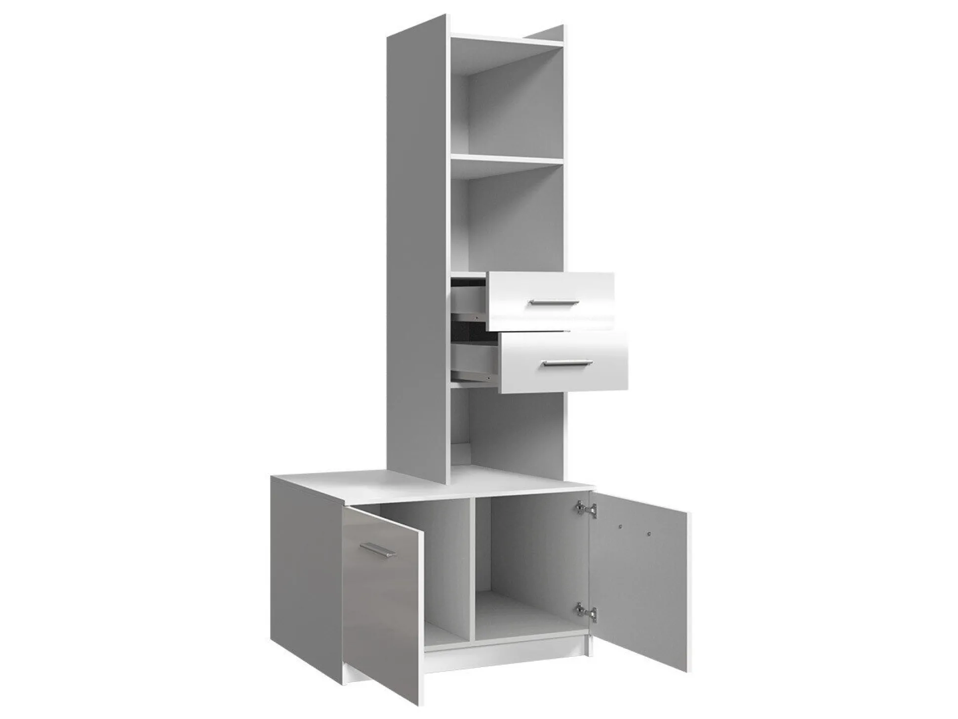 Reol Campus (Hvid + Glansfuld hvid)