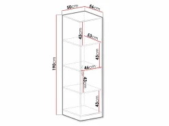 Reol Cavmero 107 (Sonoma eg + Hvid)