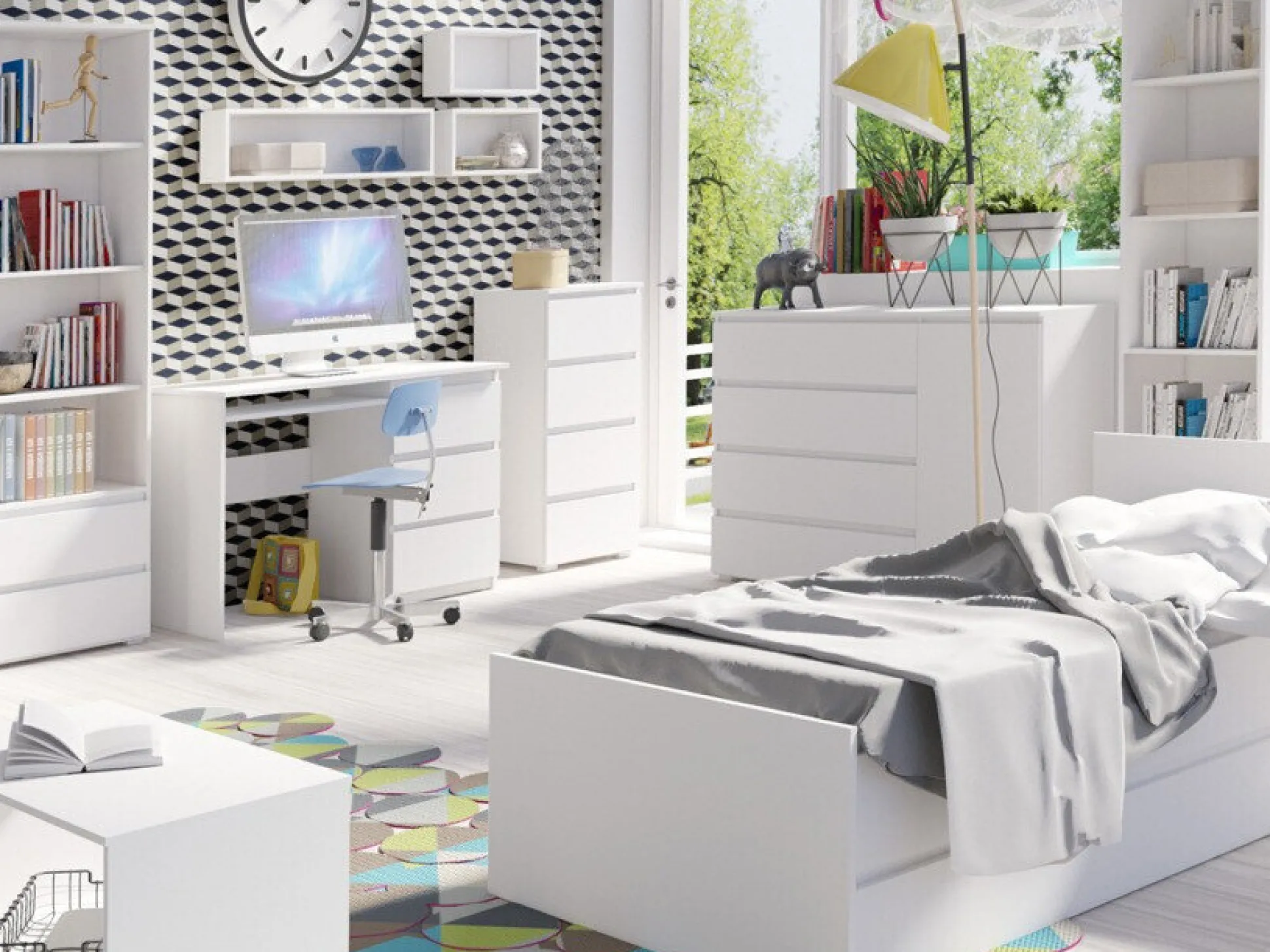 Reol Cirdora 100 (Hvid)