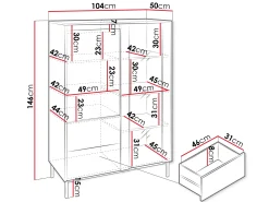 Reol Comfivo Delruva (Hvid)