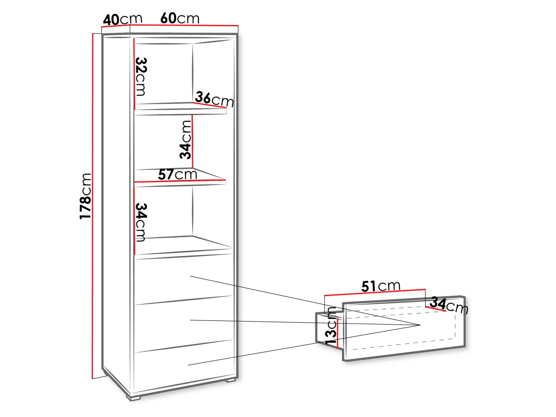 Reol Comfivo Tutela (Hvid)
