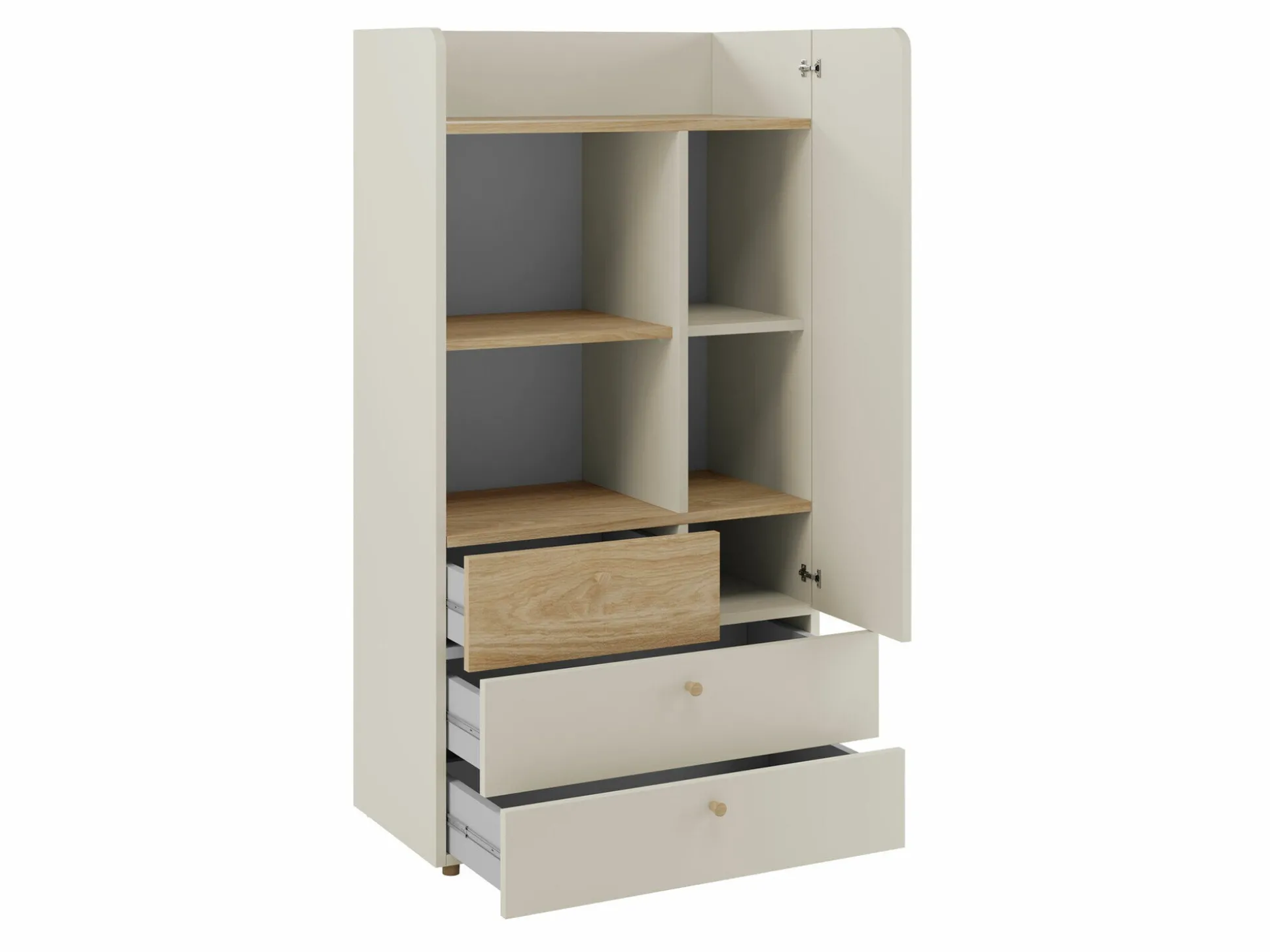 Reol Domcali 105 (Grå + Egetræ)