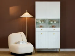 Reol Etliva 108 (Hvid + Gylden)