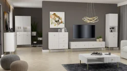 Reol Etliva 108 (Hvid + Gylden)