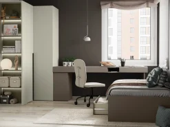 Reol Evareve 104 (Grøn + Lysebrun)