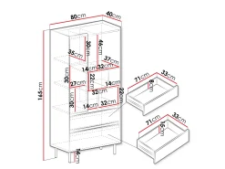 Reol Fiosono 105 (Eukalyptus + Egetræ)