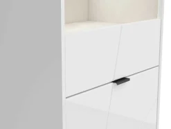 Reol Fivale 102 (Glansfuld hvid + Hvid)