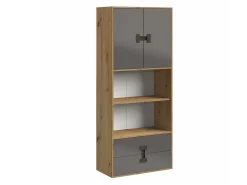 Reol Florevi 112 (Gloss grå + Artisan eg)