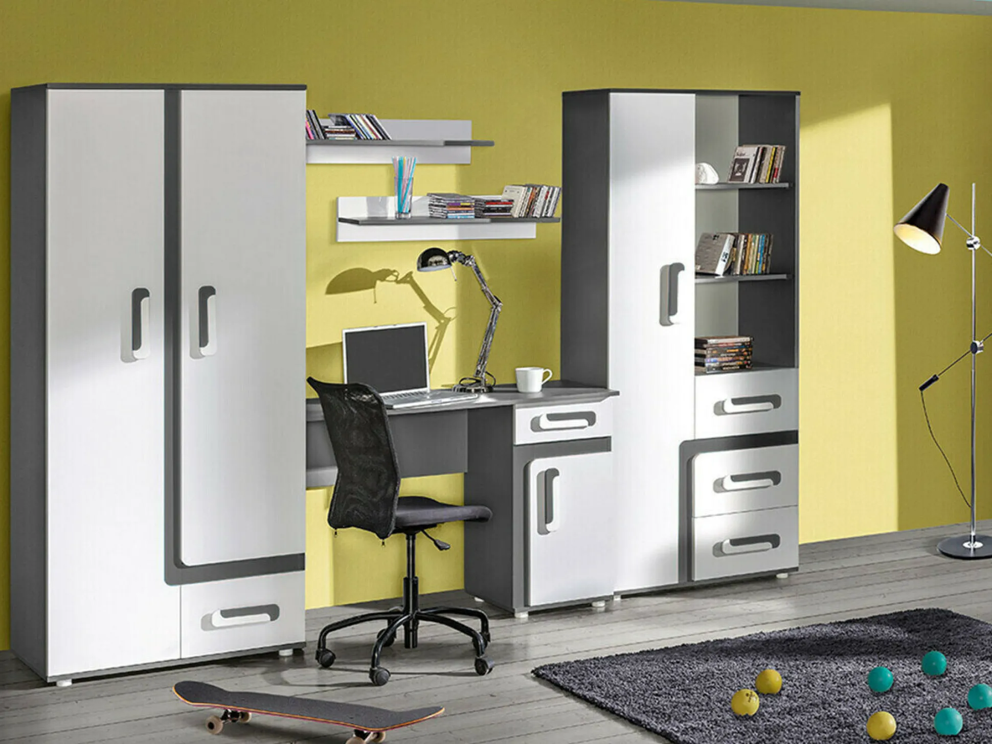 Reol Levtala 103 (Antracit + Hvid)