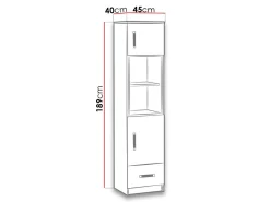 Reol Lorlare 102 (Hvid + Grå)