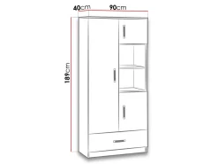 Reol Lorlare 113 (Hvid + Grå)