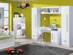 Reol Merevari 105 (Hvid + Glansfuld hvid + Grå)