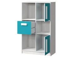 Reol Merevari 101 (Hvid + Glansfuld hvid + Grå)