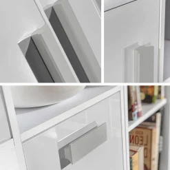 Reol Merevari 101 (Hvid + Glansfuld hvid + Grå)