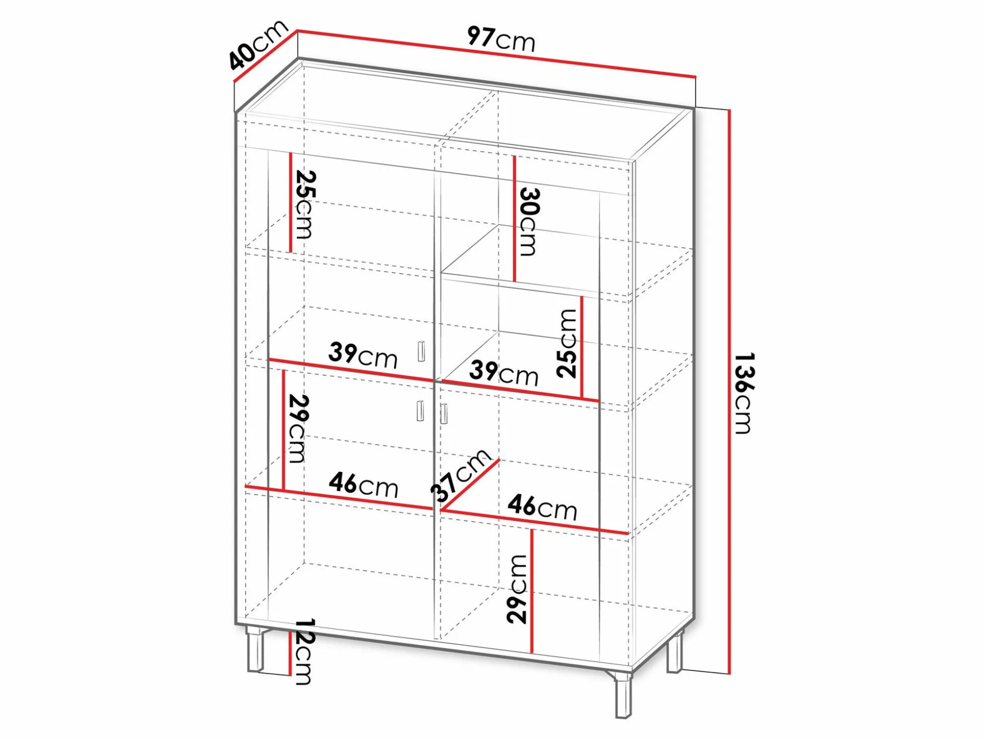 Reol Mormavu 105 (Mat hvid)
