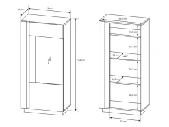 Reol Novbela 102 (Hvid + Glansfuld hvid + Grandson eg)
