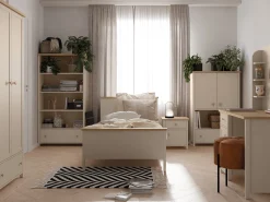 Reol Romelbo 142 (Beige + Egetræ)