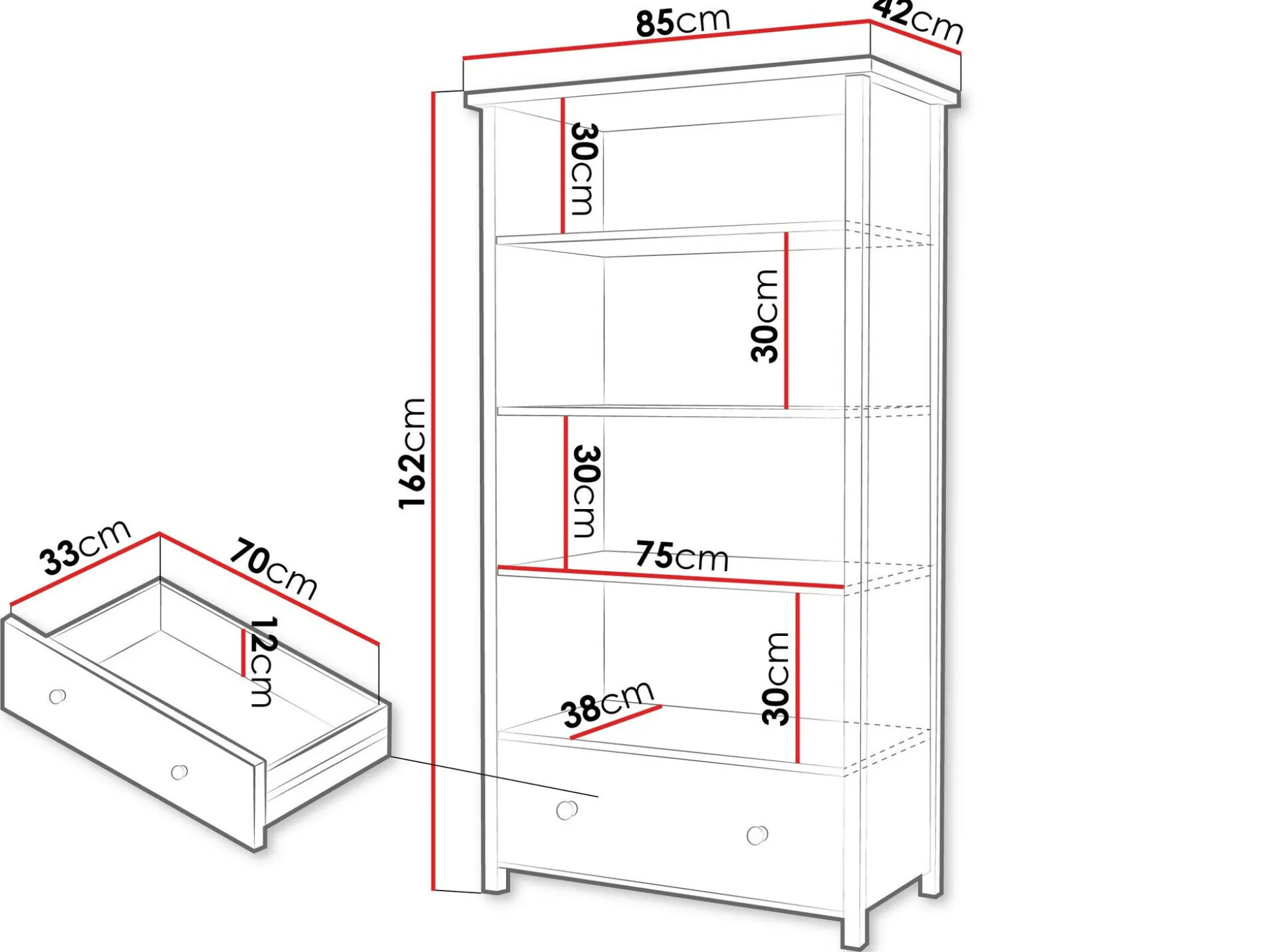 Reol Romelbo 142 (Beige + Egetræ)