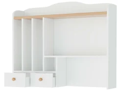 Reol Romelbo 136 (Hvid + Egetræ)