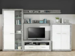 Reol Romfera 107 (Hvid + Grå)