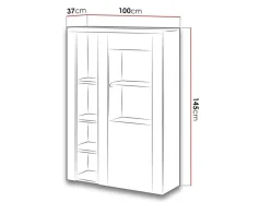 Reol Salelbo 104 (Sibu-lærk + Trøffel egetræ)