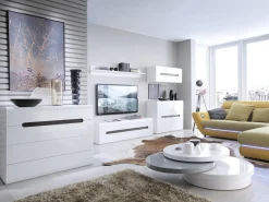 Reol Serveso 114 (Hvid + Glansfuld hvid)