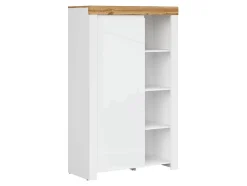 Reol Sonsoru 132 (Hvid + Glansfuld hvid + Wotan eg)