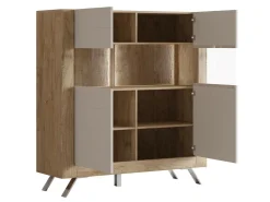 Reol Sovera 106 (Gylden eg + Lys grå)